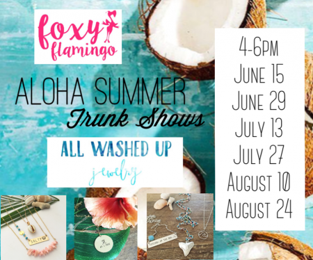Foxy Flamingo Boutique, All Washed Up Jewelry Summer Trunk Shows!