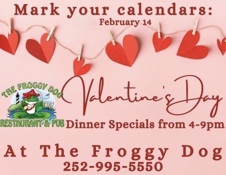 The Froggy Dog Restaurant & Pub, Valentine's Day Dinner