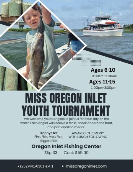 Miss Oregon Inlet II Head Boat Fishing, Annual Youth Fishing Tournament