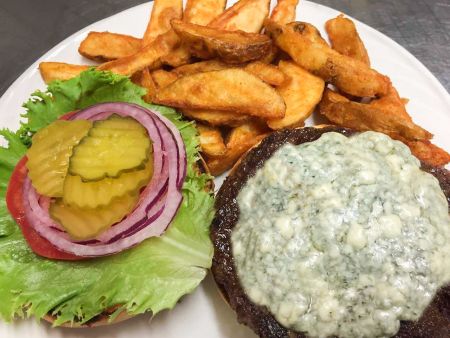 Oceanas Bistro, Black and Blue Burger