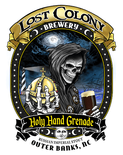Lost Colony Brewery Waterfront Beer Garden, Holy Hand Grenade Imperial Stout