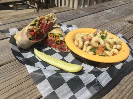 Gaffer’s Restaurant on Ocracoke Island, Sesame Seared Tuna Wrap
