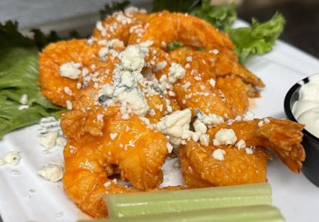Black Pelican Oceanfront Restaurant, Buffalo Shrimp Happy Hour