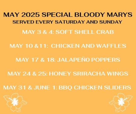 Rundown Cafe, Weekend Bloody Mary Specials