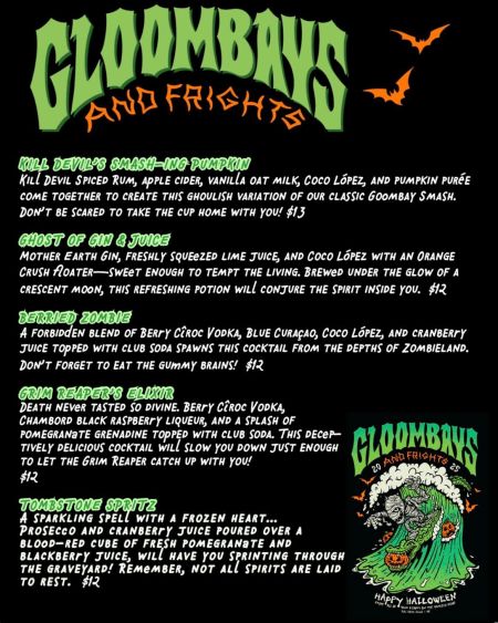 Goombays Grille & Raw Bar, Gloombays Halloween Drink Specials