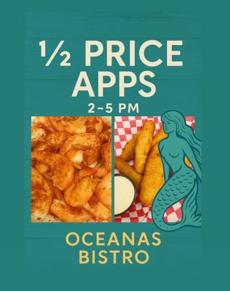 Oceanas Bistro, Half Price Apps