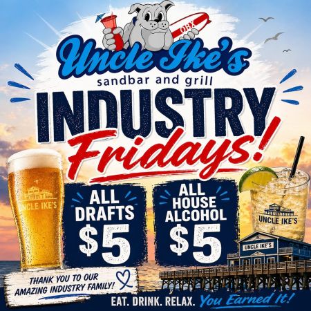 Uncle Ike's Sandbar & Grill, Industry Fridays!