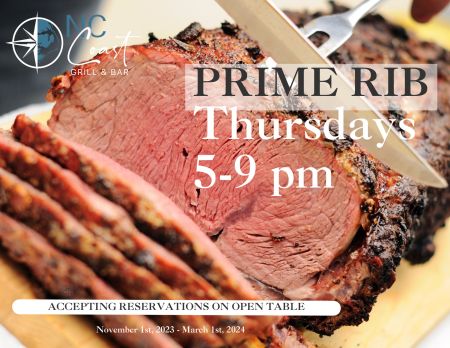 NC Coast Grill & Bar, Prime Rib Thursdays