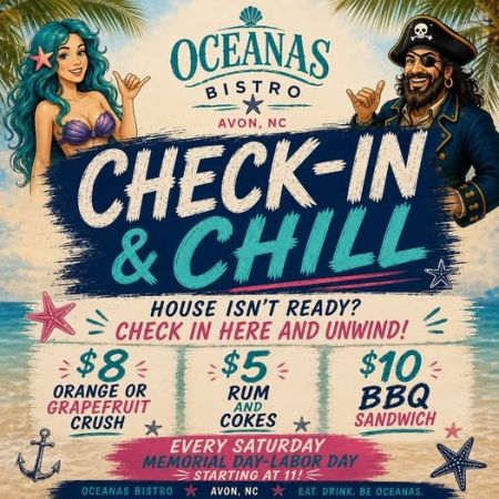 Oceanas Bistro, Check-In & Chill Specials