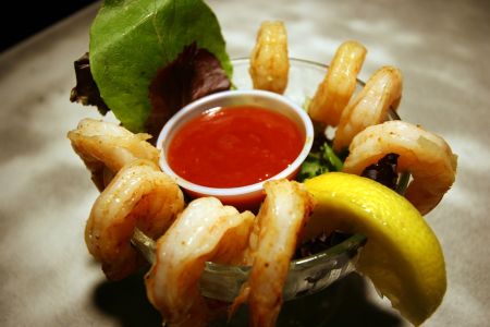 Black Pelican Oceanfront Restaurant, Buffalo Shrimp Happy Hour