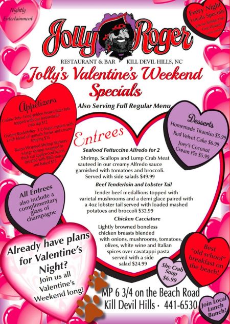 Jolly Roger Restaurant, Complimentary Champagne