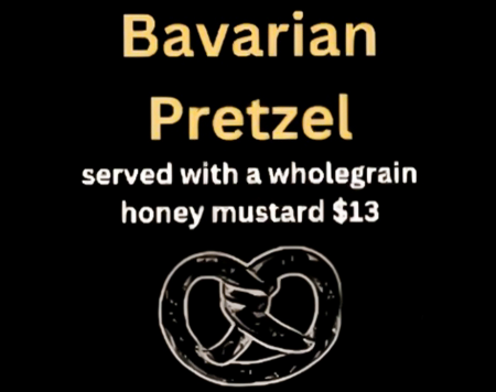 The Froggy Dog Restaurant & Pub, Sunday Pub Specials: Bavarian Pretzel