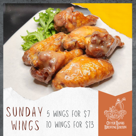 Outer Banks Brewing Station, Sunday Wings