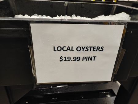 Ocracoke Variety Store, Local Oysters