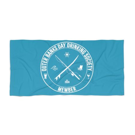 Outer Banks Clothing Company, Outer Banks Day Drinking Society Beach Towel – Turquoise