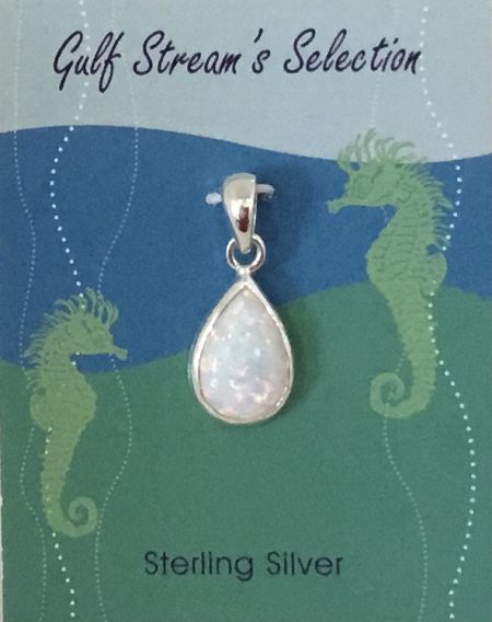 Gulf Stream Gifts, While Lab Opal  Pendant