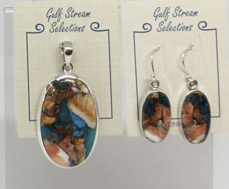 Gulf Stream Gifts, Turquoise infused with spiny oyster shell jewelry