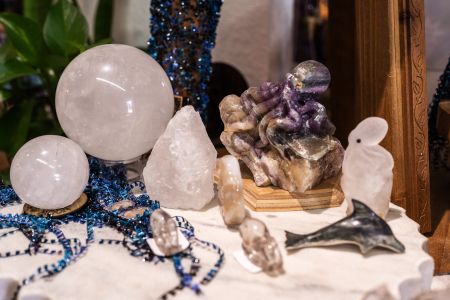 Traveler's Moon, Carved Crystals