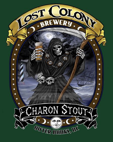 Lost Colony Brewery and Cafe, Charon Stout T-Shirt