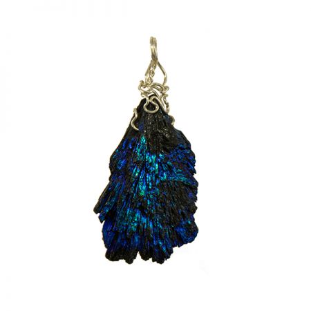 Jewelry By Gail, “Deep Space” Titanium Coated Kyanite Pendant