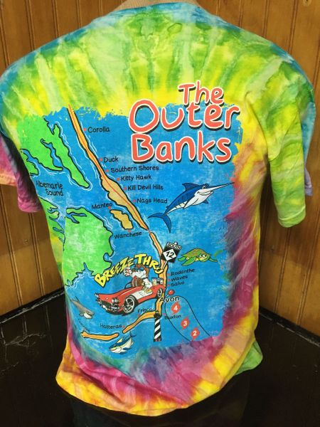 Breeze Thru Avon, Outer Banks Map Tee