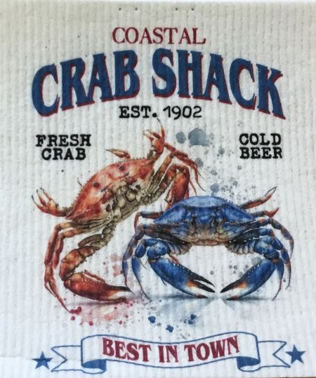 Gulf Stream Gifts, Swedish Dish Cloth - Crab Shack