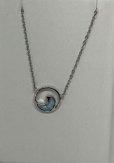 Gulf Stream Gifts, Larimar Wave Necklace