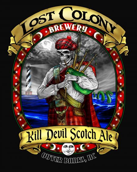 Lost Colony Brewery and Cafe, Kill Devil Hills Scotch Ale T-Shirt