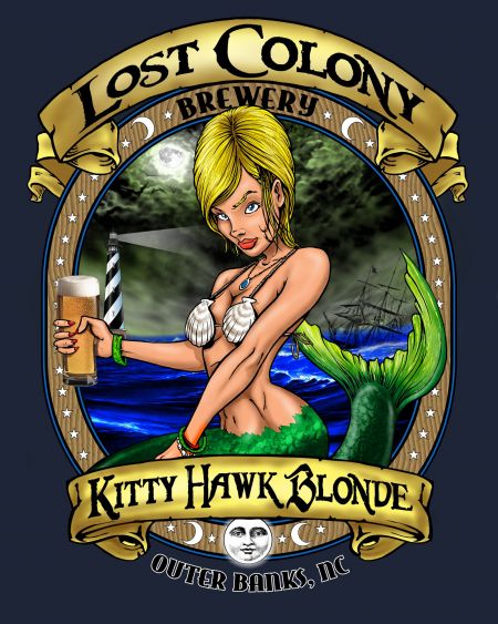 Lost Colony Brewery and Cafe, Kitty Hawk Blonde T-Shirt