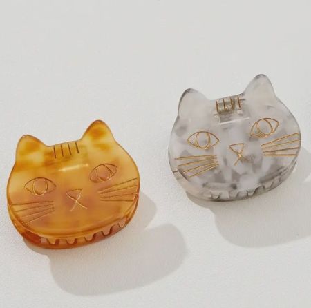 Mermaid’s Folly, Kitty Cat | Small Cat Face Claw Clip