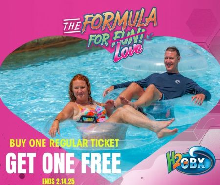 H2OBX Waterpark, Valentine's Sale: Buy One Ticket, Get One Free