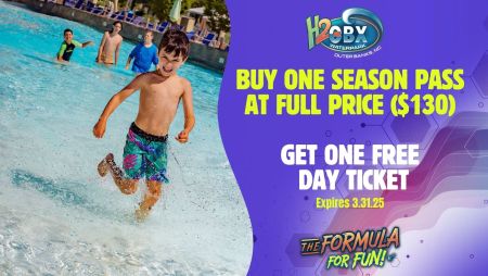 H2OBX Waterpark, Buy a Season Pass, Get 1 Free Day Ticket!