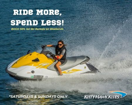 Kitty Hawk Kites, BOGO 50% off Jet Ski Rentals