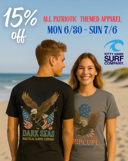 Kitty Hawk Surf Co., 15% Off Patriotic Themed Apparel