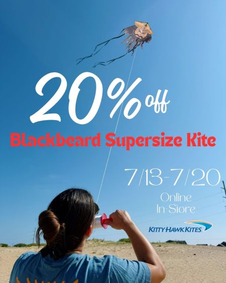 Kitty Hawk Kites, 20% off Blackbeard Supersize Kite