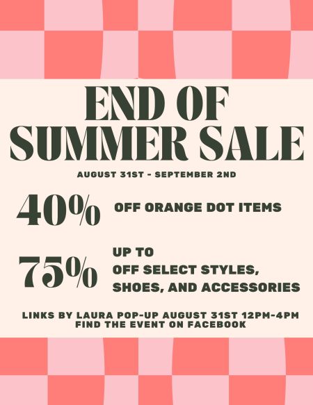 Foxy Flamingo Boutique, End of Summer Sale