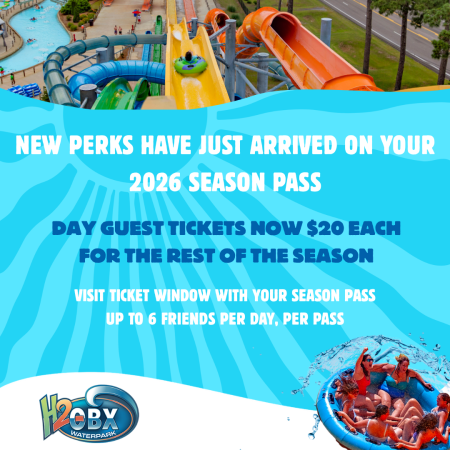 H2OBX Waterpark, Guest Tickets  for $20