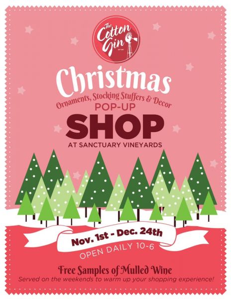 hår sadel Forbrydelse Christmas Pop-Up Shop | Sanctuary Vineyards